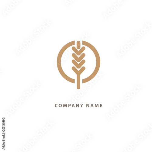 Vector stock logo, abstract nature sign.