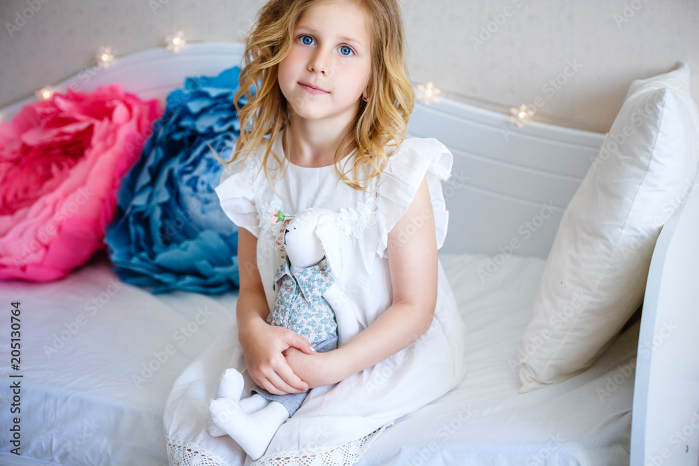 Cute little girl dreams of becoming a princess Cute little girl dreams of becoming a princess