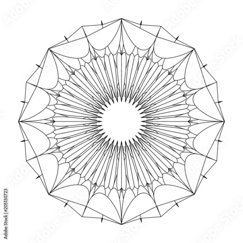 Einzigartiges Mandala zum selber ausfüllen und bearbeiten