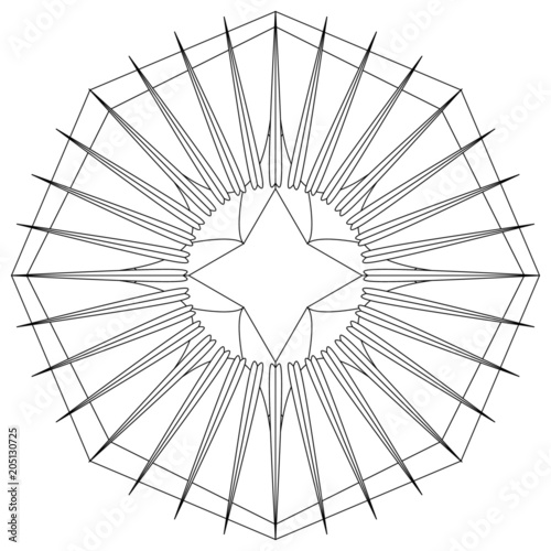 Einzigartiges Mandala zum selber ausfüllen und bearbeiten