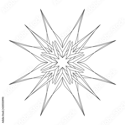 Einzigartiges Mandala zum selber ausfüllen und bearbeiten
