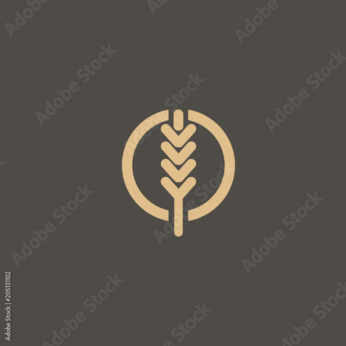 Vector stock logo, abstract nature sign.