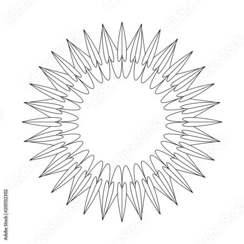 Einzigartiges Mandala zum selber ausfüllen und bearbeiten