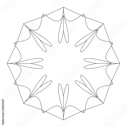 Einzigartiges Mandala zum selber ausfüllen und bearbeiten
