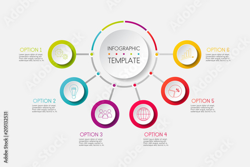 Business infographic template - colourful diagram. Vector.