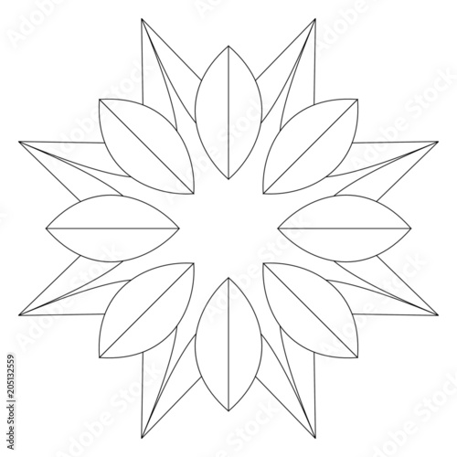 Einzigartiges Mandala zum selber ausfüllen und bearbeiten