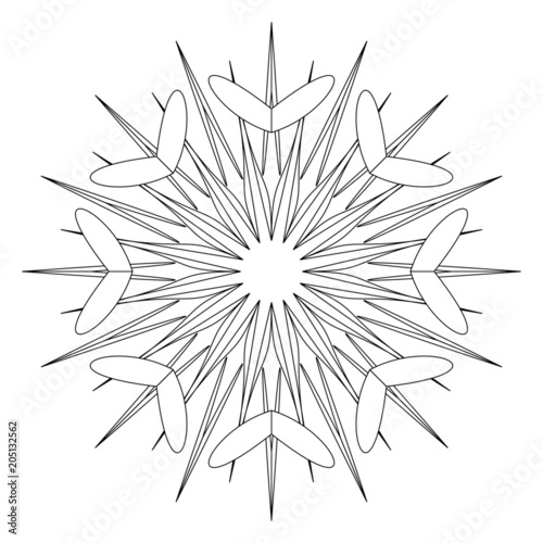 Einzigartiges Mandala zum selber ausfüllen und bearbeiten