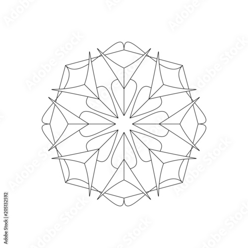 Einzigartiges Mandala zum selber ausfüllen und bearbeiten