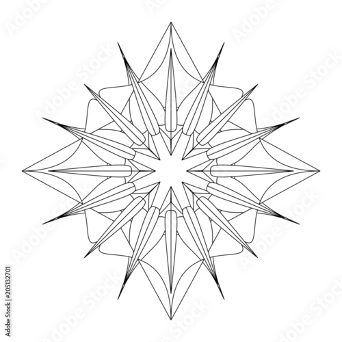 Einzigartiges Mandala zum selber ausfüllen und bearbeiten
