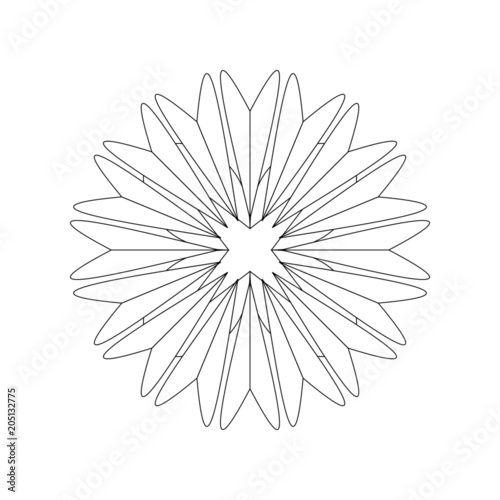 Einzigartiges Mandala zum selber ausfüllen und bearbeiten