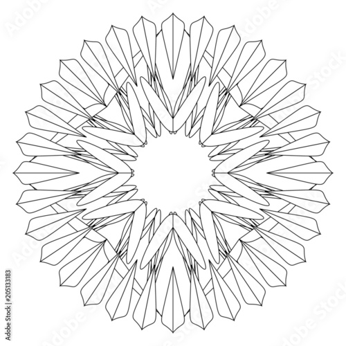Einzigartiges Mandala zum selber ausfüllen und bearbeiten