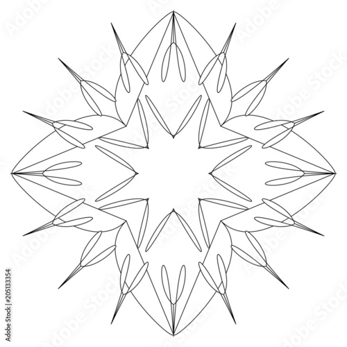 Einzigartiges Mandala zum selber ausfüllen und bearbeiten