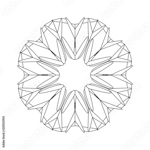 Einzigartiges Mandala zum selber ausfüllen und bearbeiten