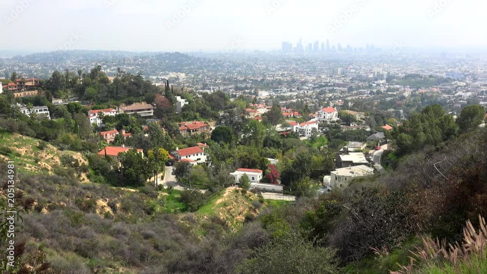Bird's eye view of Los Angeles from Mount Hollywood. California, USA Bird's eye view of Los Angeles from Mount Hollywood. California, USA