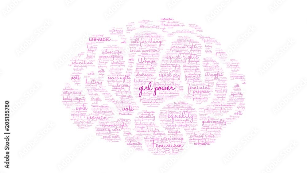 Girl Power word cloud on a white background. Girl Power word cloud on a white background.