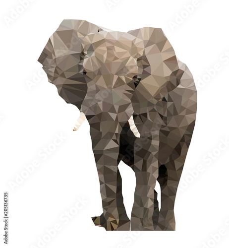 Low poly elephant