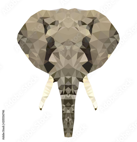 Low poly elephant