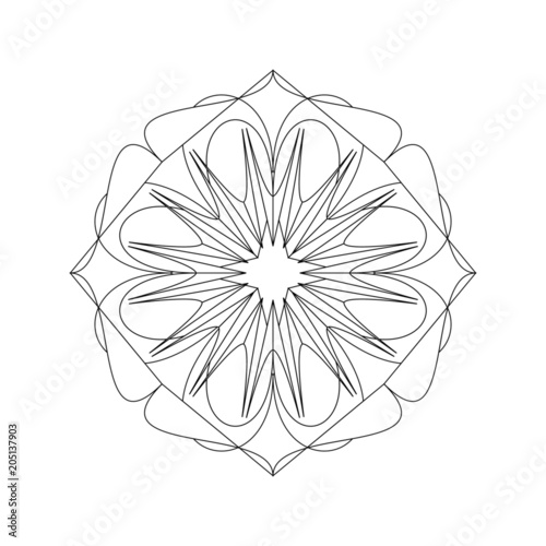 Einzigartiges Mandala zum selber ausfüllen und bearbeiten
