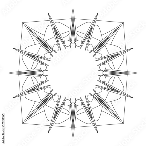 Einzigartiges Mandala zum selber ausfüllen und bearbeiten