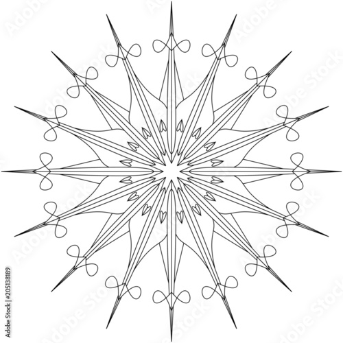 Einzigartiges Mandala zum selber ausfüllen und bearbeiten