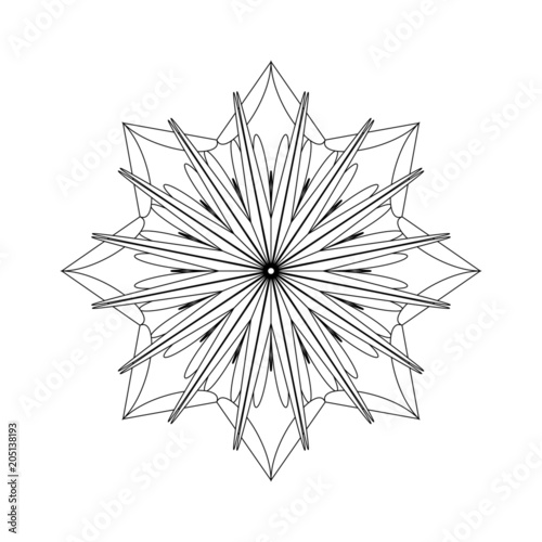 Einzigartiges Mandala zum selber ausfüllen und bearbeiten