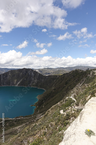 Quilotoa crater lake, Ecuador