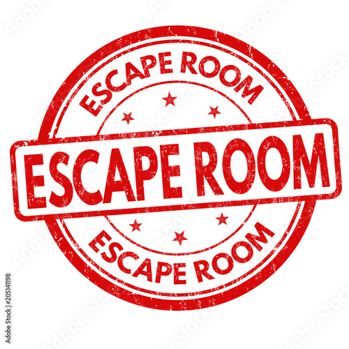 Escape room grunge rubber stamp