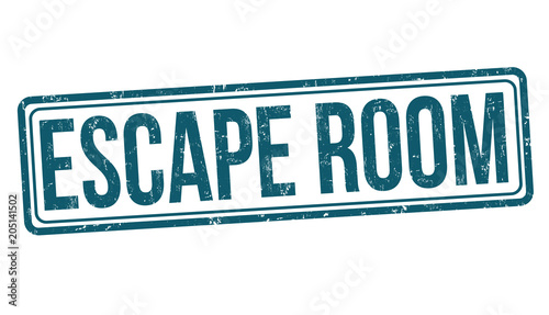 Escape room grunge rubber stamp