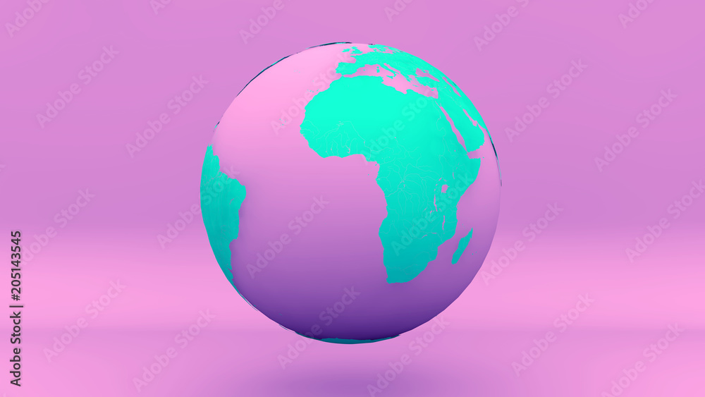 globe earth Africa purple blue