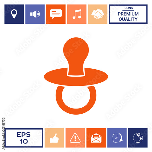 Baby pacifier -  icon