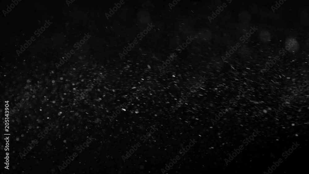 Natural Organic Dust Particles Floating On Black Background. Glittering Sparkling Particles Randomly Spin In The Air With Bokeh. Dynamic Particles With Fast And Slow Motion. Shimmering Dust In Space. Natural Organic Dust Particles Floating On Black Background. Glittering Sparkling Particles Randomly Spin In The Air With Bokeh. Dynamic Particles With Fast And Slow Motion. Shimmering Dust In Space.