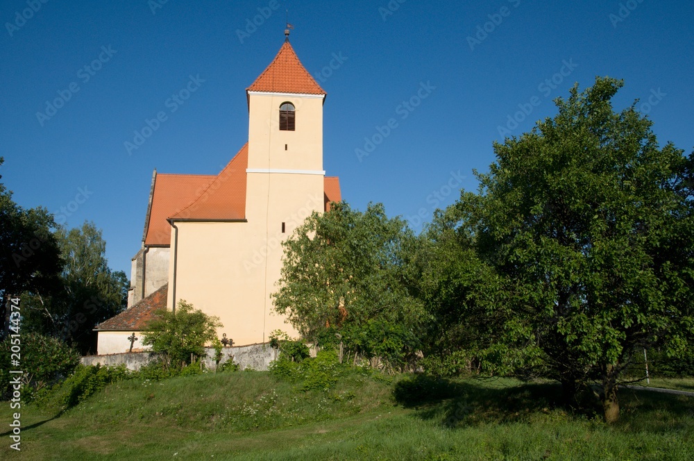 Church in village Blanice near Bavorov, Southern Bohemia, Czech republic, Europe