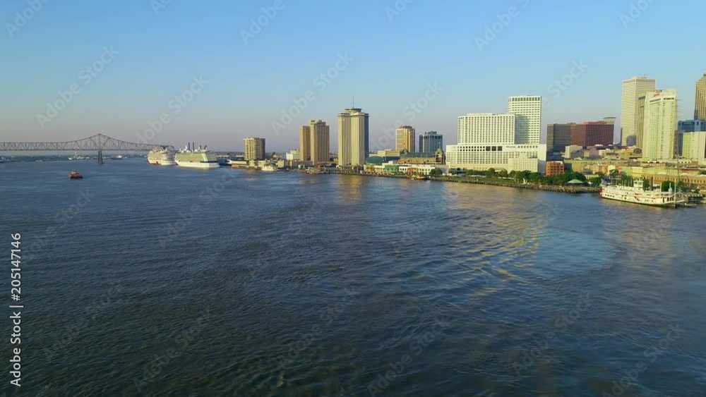 New Orleans aerial skyline mississippi river 10 New Orleans aerial skyline mississippi river 10