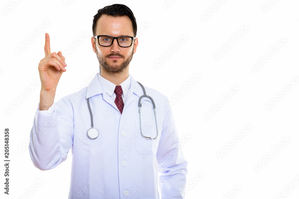 Young handsome bearded man doctor Young handsome bearded man doctor