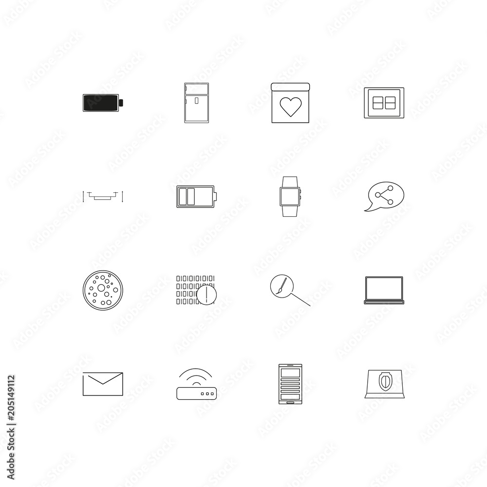 Devices linear thin icons set. Outlined simple vector icons Devices linear thin icons set. Outlined simple vector icons
