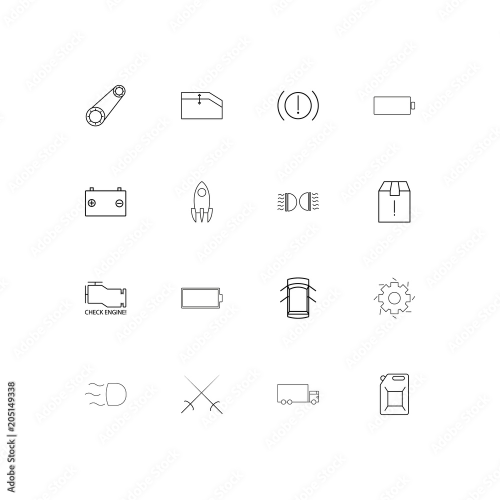 Cars And Transportation linear thin icons set. Outlined simple vector icons Cars And Transportation linear thin icons set. Outlined simple vector icons