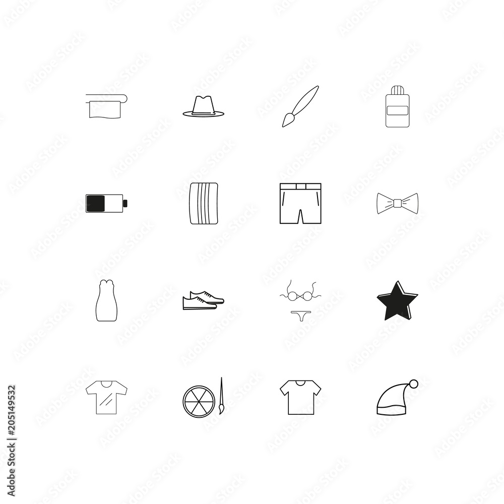 Beauty Dress And Clothes linear thin icons set. Outlined simple vector icons Beauty Dress And Clothes linear thin icons set. Outlined simple vector icons