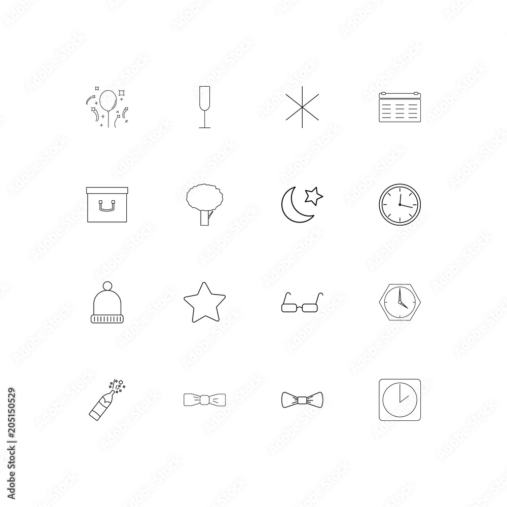 Holidays linear thin icons set. Outlined simple vector icons Holidays linear thin icons set. Outlined simple vector icons