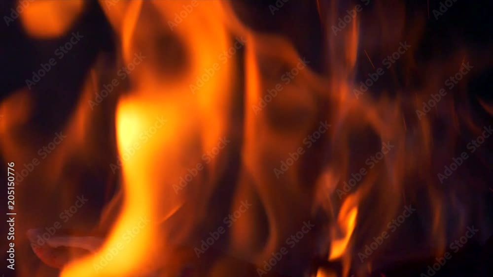 Dramatic fire flames