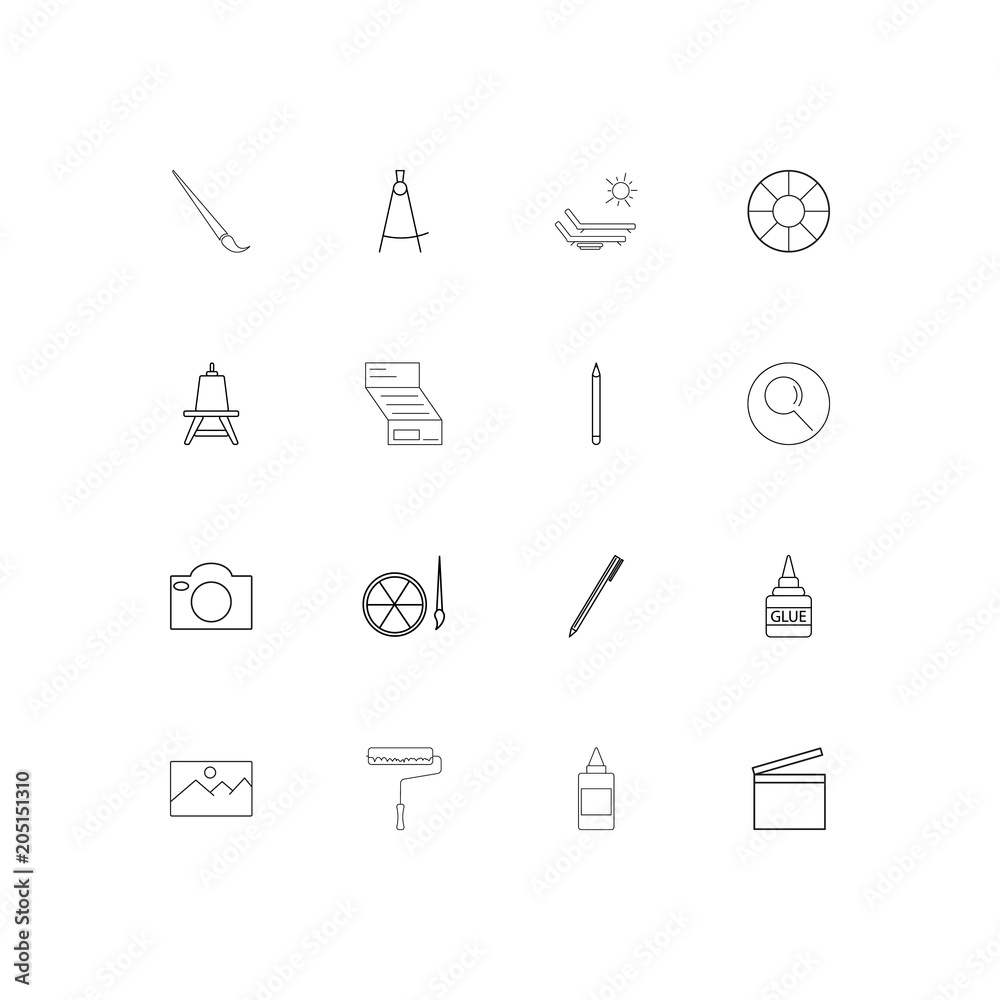 Creative Process And Design linear thin icons set. Outlined simple vector icons Creative Process And Design linear thin icons set. Outlined simple vector icons