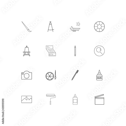 Creative Process And Design linear thin icons set. Outlined simple vector icons