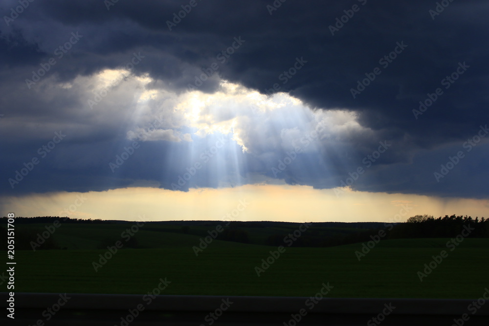 Clouds and sunrays Clouds and sunrays