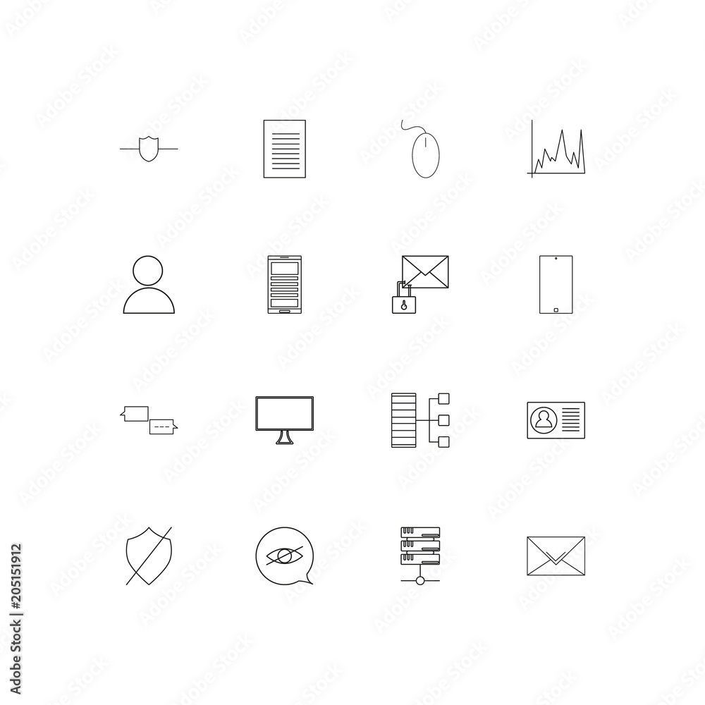 Internet Technologies linear thin icons set. Outlined simple vector icons Internet Technologies linear thin icons set. Outlined simple vector icons