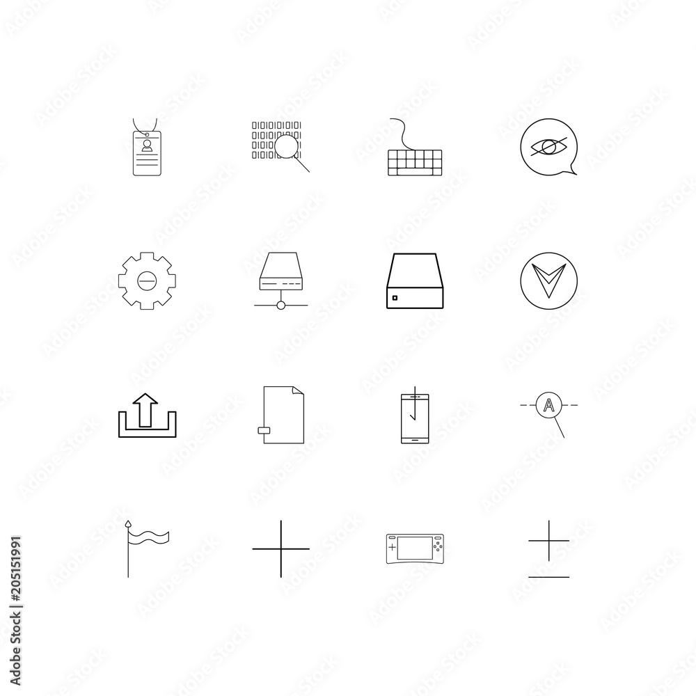 Internet Technologies linear thin icons set. Outlined simple vector icons Internet Technologies linear thin icons set. Outlined simple vector icons