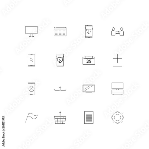 Internet Technologies linear thin icons set. Outlined simple vector icons © Birgul
