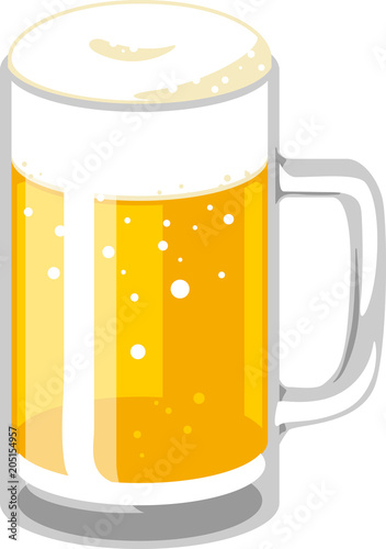 ビールジョッキに入った美味しそうな生ビール

