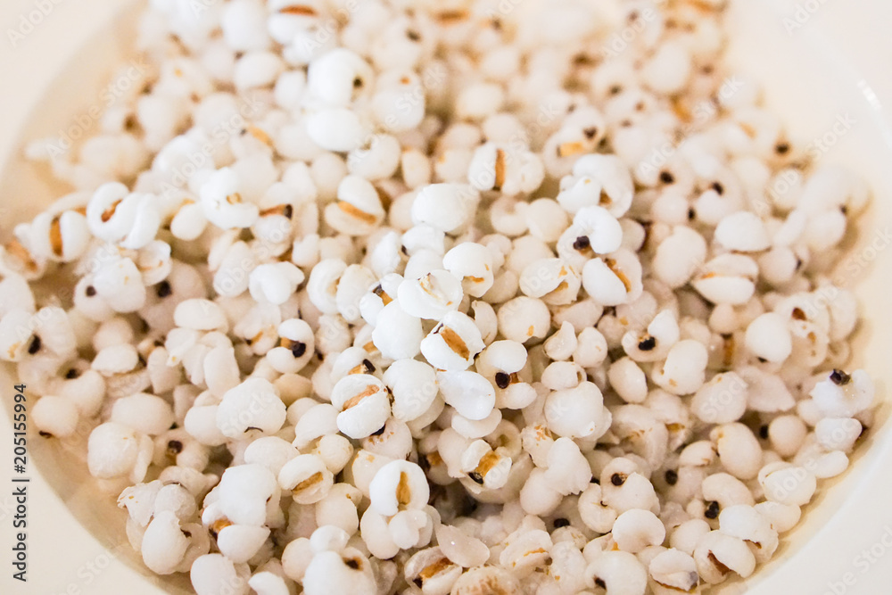 Boiled white Millet for healthy salad Boiled white Millet for healthy salad
