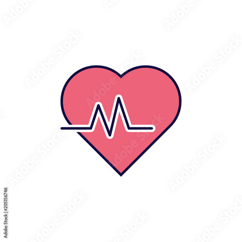 palpitation icon. Element of simple colored web icon for mobile concept and web apps. Isolated palpitation icon can be used for web and mobile. Premium icon