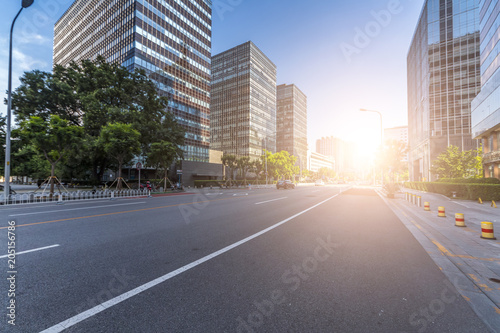 Empty Road with modern business office building  © MyCreative