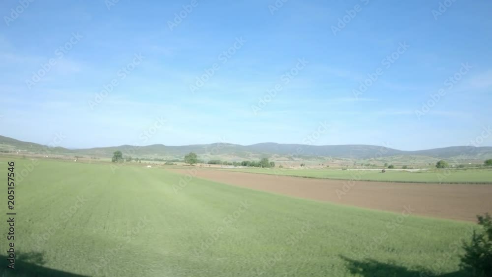 Window View from Train, 4k video 3840X2160, No edit, No Color Correction Window View from Train, 4k video 3840X2160, No edit, No Color Correction